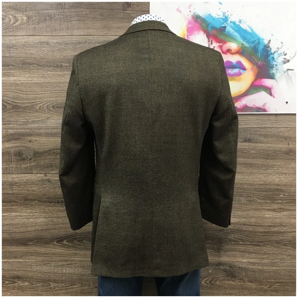 JACK VICTOR Mens Wool Blazer Sport Coat Casual Jacket Size 42L Classic Suit